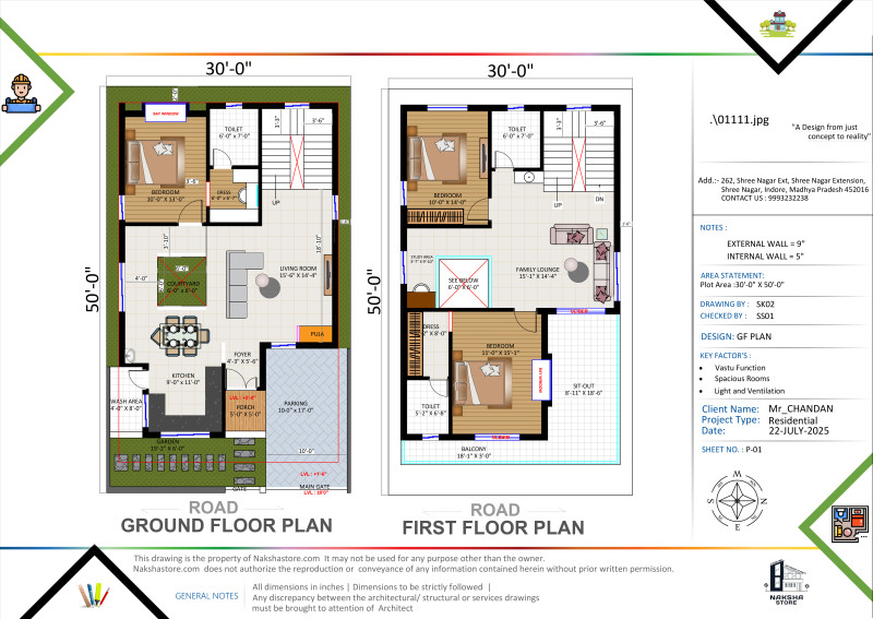 30x50 House Plan A03